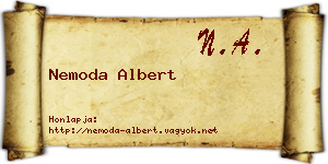 Nemoda Albert névjegykártya